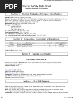 Material Safety Data Sheet: Section 1 - Chemical Product and Company Identification