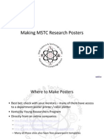 Making MSTC Research Posters: Printed by