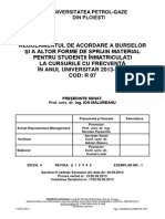 R07 Regulamentul Acordare Burselor An Universitar 2013-2014