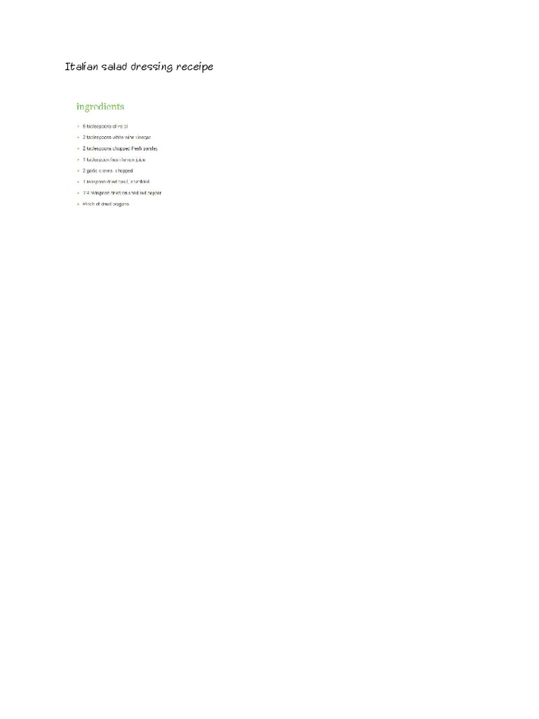 Italian Salad Dressing PDF