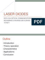Laser Diodes: Ece 4124 Optical Communications Muhammad Syahiran Bin Suraini 1019271