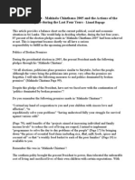 A Balance Sheet - Mahinda Chinthana 2005 and the Actions of the Regime during the Last Four Years 