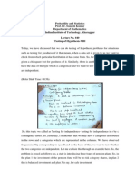 Department of Mathematics Indian Institute of Technology, Kharagpur Lecture No. #40 Testing of Hypothesis-VIII