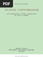Paolo Rossi - Clavis Universalis.