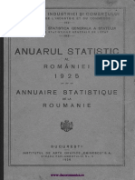 Anuarul Statistic Al României, 1925