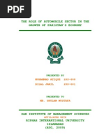 Download Role of Auto Sector in the Growth of Pak GDP by atique0928288 SN25106629 doc pdf