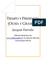 Derrida, Jacques - Tiempo y Presencia