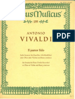 Vivaldi A Il Pastor Fido 6 Sonatas Op 13 Flute Piano Part