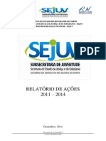 Relatrio 2013 2014 - Sejuv-Pblico
