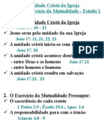 A Unidade Através Da Mutualidade 1 - Estudo