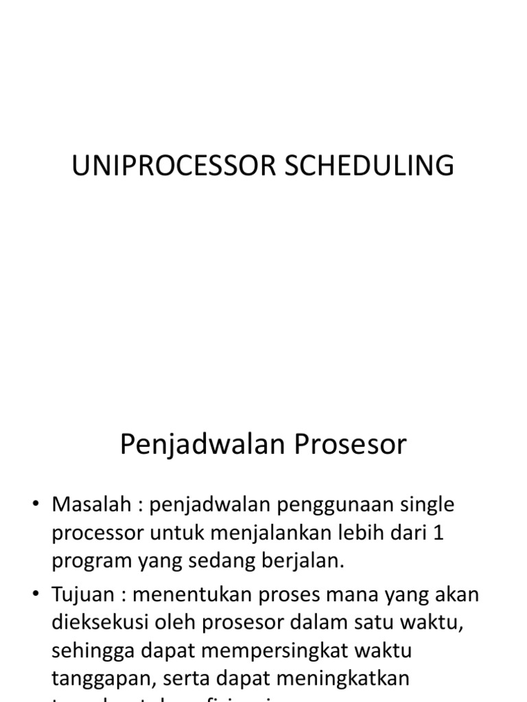 Penjadwalan Uniprocessor Efisien | PDF