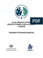 Club Weightlifting/ Sports Power Coach Level 1 Licence