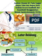 Analisis Vitamin B1 Cecara Kualitatif Dan Kuantitatif Menggunakan Metode Spektrofotometri UV-VIS