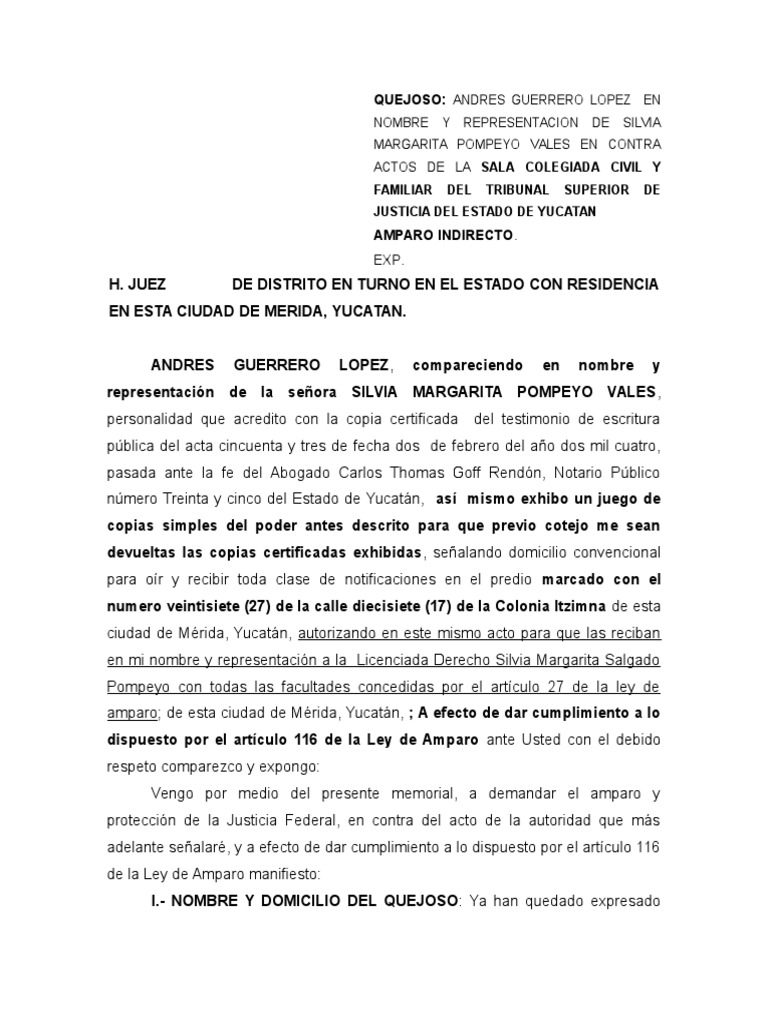 Amparo Denegacion Justicia Falta Acordar Agravios 15 Sep 2014 ...