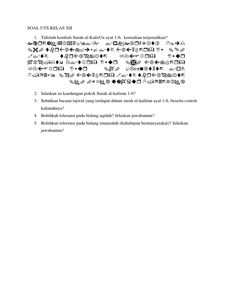 Soal Uts Kelas Xiidocx