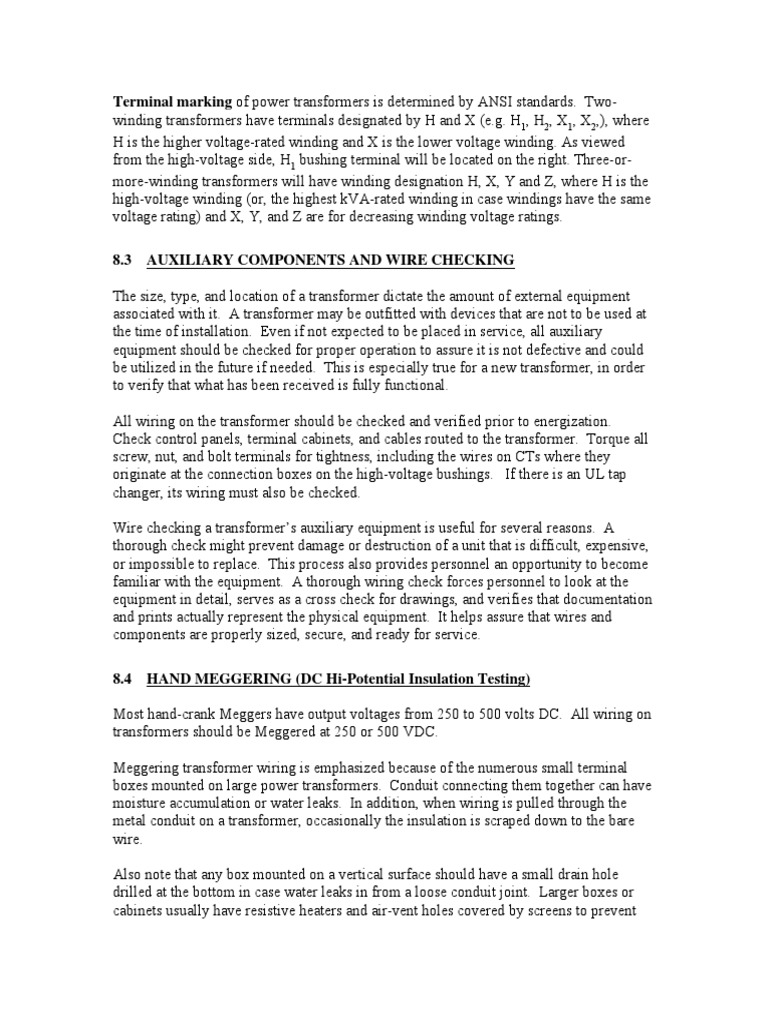 Transformer Testing 4 PDF Transformer Electrical Wiring