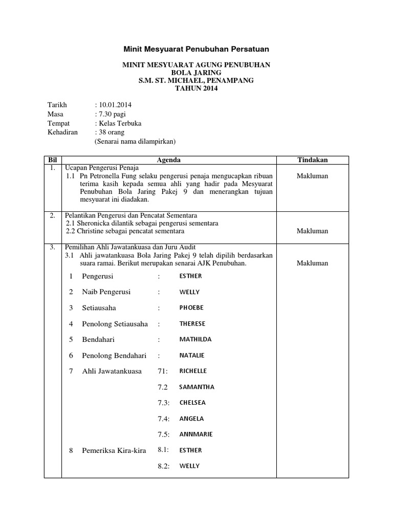 Surat Pekeliling Penubuhan Persatuan