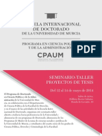 Doctorado en Ciencia Política Seminario Taller de Mayo de 2014 1 PDF