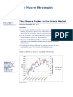 The Macro Strategist: The Obama Factor in The Stock Market