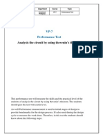 Analysis The Circuit by Using Thevenin's Theorem: VP-7 Performance Test