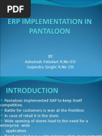 Erp Implementation in Pantaloon