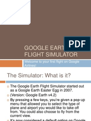 Easter Egg: The Google Earth Flight Simulator