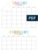 Free Printable 2015 Monthly Calendar by Shining Mom
