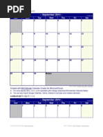 September 2014 Calendar