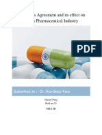 The TRIPs Agreement and Its Effect On India Pharmaceutical Industry