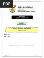 Physical Sciences P1 Grade 11 Exemplar 2013 Eng