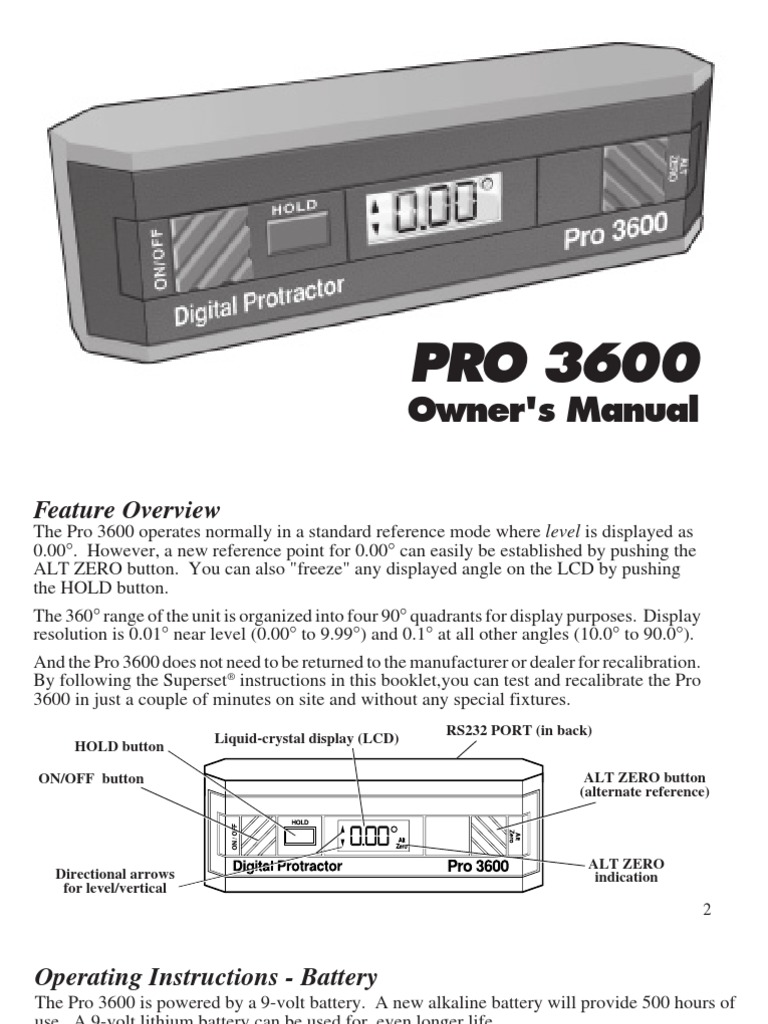 Pro 3600 Manual PDF Electrical Engineering