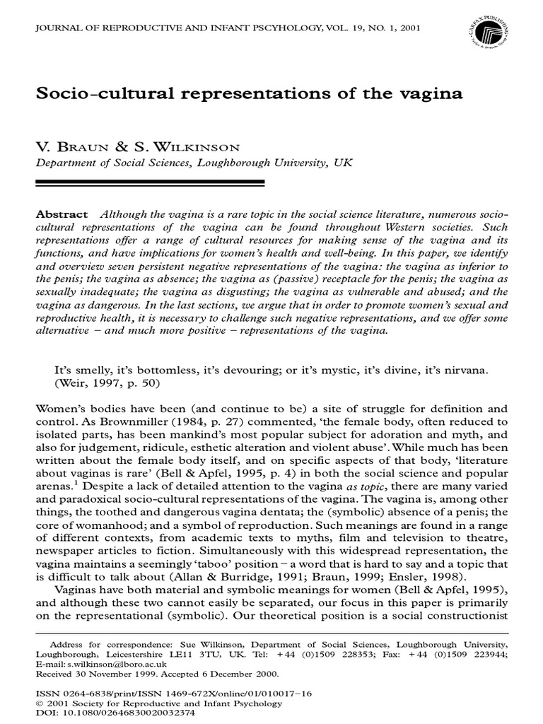 Socio-Cultural Representations of The Vagina | PDF | Vagina | Sexual ...