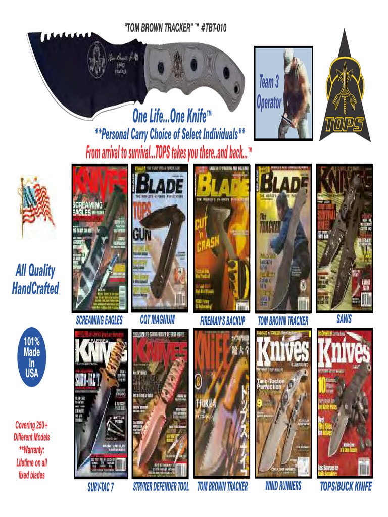 Tops Catalog Knife Blade