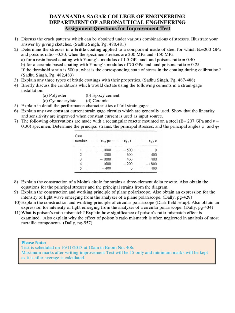 Aeronautical Engineering Test Questions | PDF