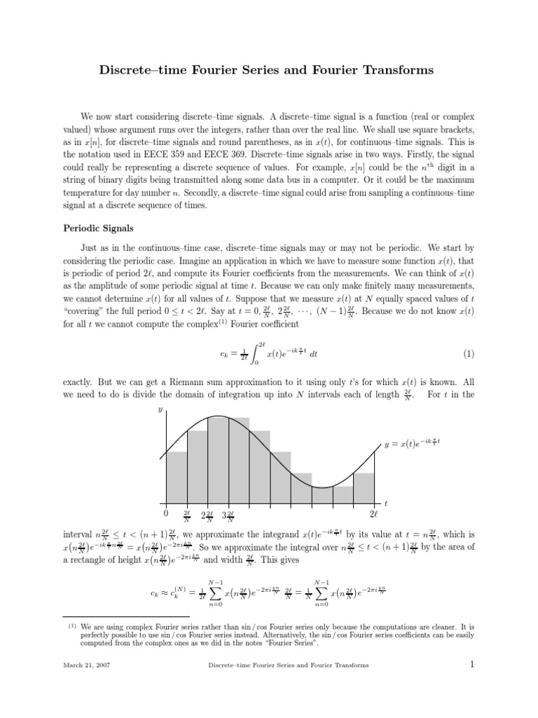 Discrete Fourier Transform | PDF | Teaching Methods & Materials ...