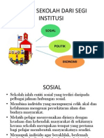 Fungsi Sekolah Dari Segi Institusi