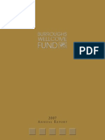 Burroughs Wellcome Fund 2007 Annual Report