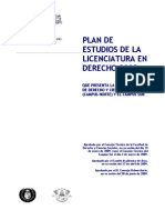 Plan Estudios FDyCS UAEM de La Carrera de Derecho 2009 Completo