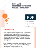 Design and Fabrication of Pedal Powered Hacksaw