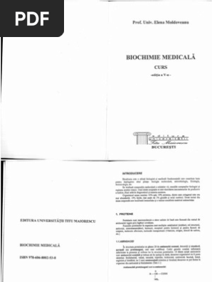 243552519 Curs De Biochimie Medicala Elena Moldoveanu 2 Pdf