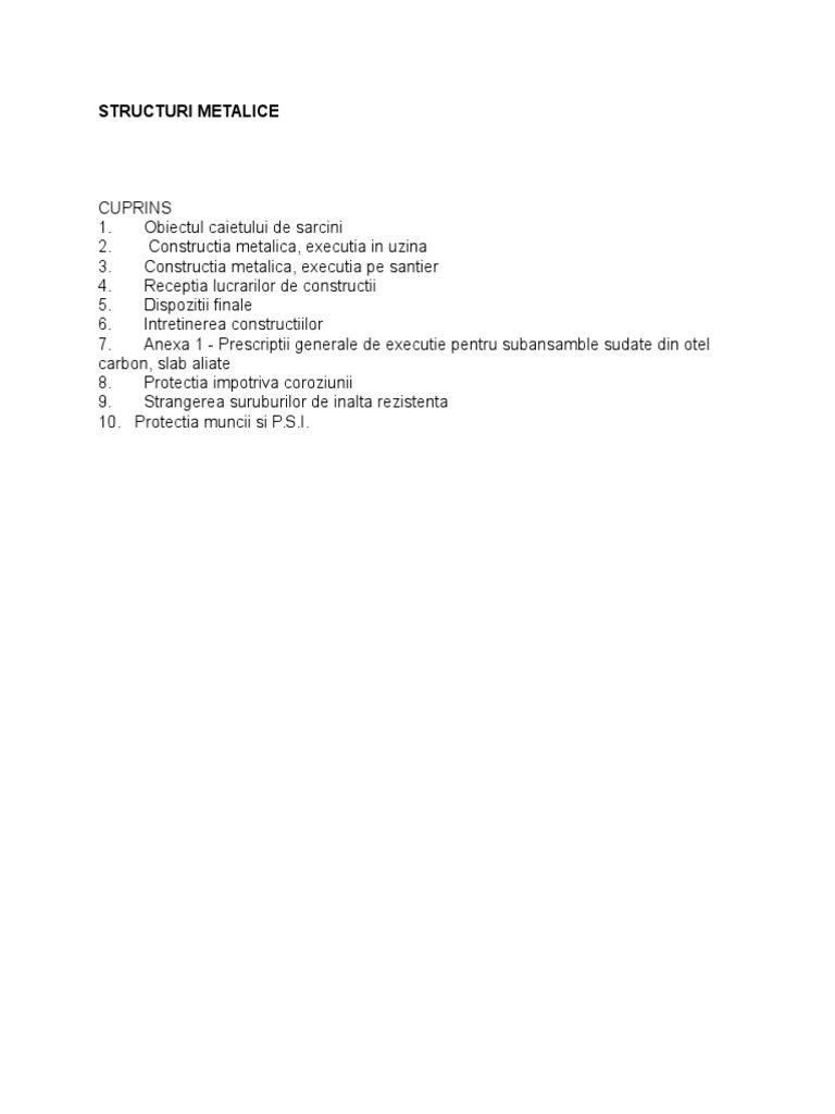 Structuri Metalice | PDF