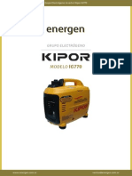 Grupo Electrogeno Inverter Kipor Ig770