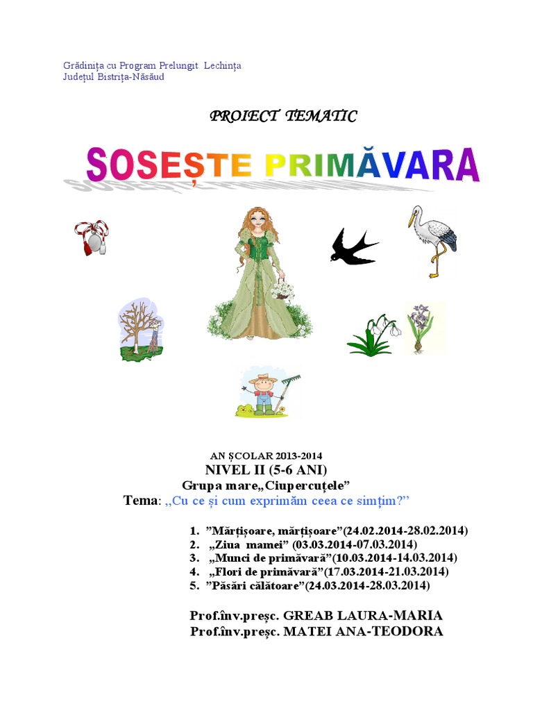 Soseste Primavara 20132014