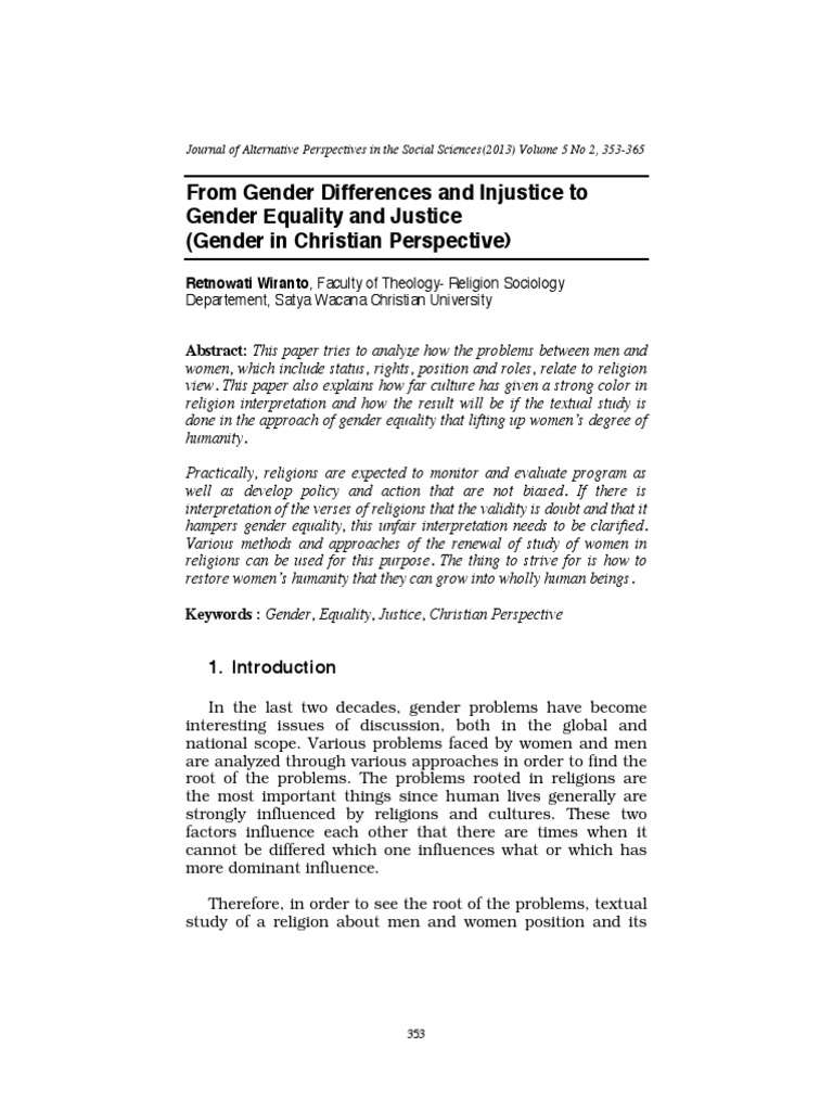 Gender and Religion | PDF | Gender | Gender Studies