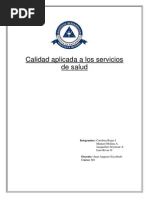 Calidad Aplicada a Los Servicios de Salud