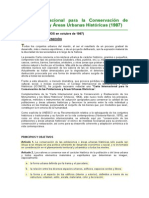 Carta Internacional Para La Conservación de áreas urbanas