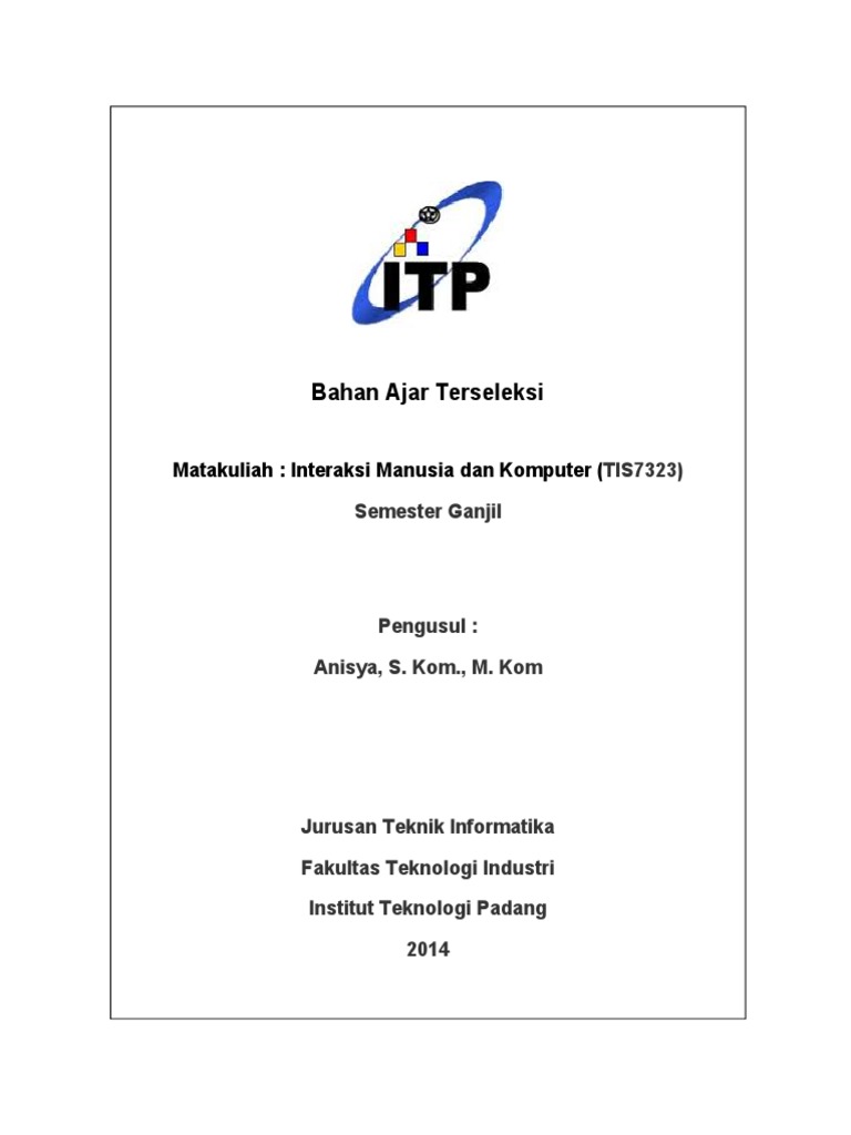 Imk Interaksi Manusia Dan Komputer