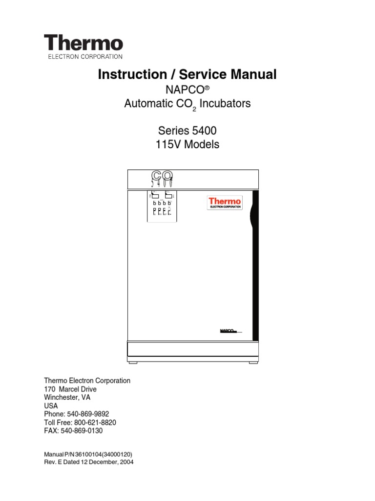 Manual For TC CO2 Incubator PDF Stainless Steel Corrosion