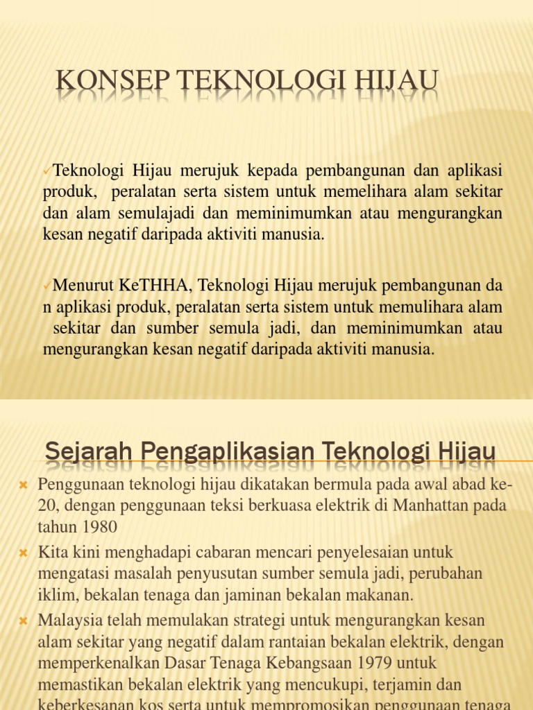 Konsep Teknologi Hijau Pdf