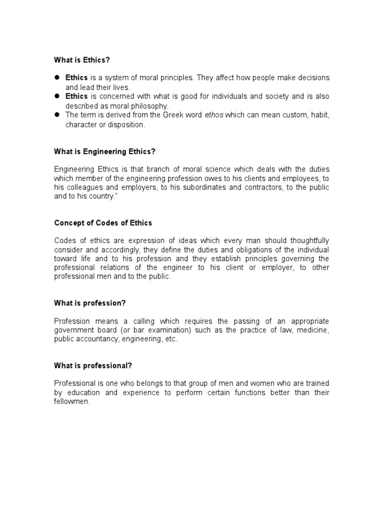 Civil Engineering Ethics Overview | PDF | Engineer | Profession